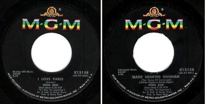 Reid, Irene / I Love Paris (1963) / MGM K-13158 (Single, 7&quot; Vinyl)