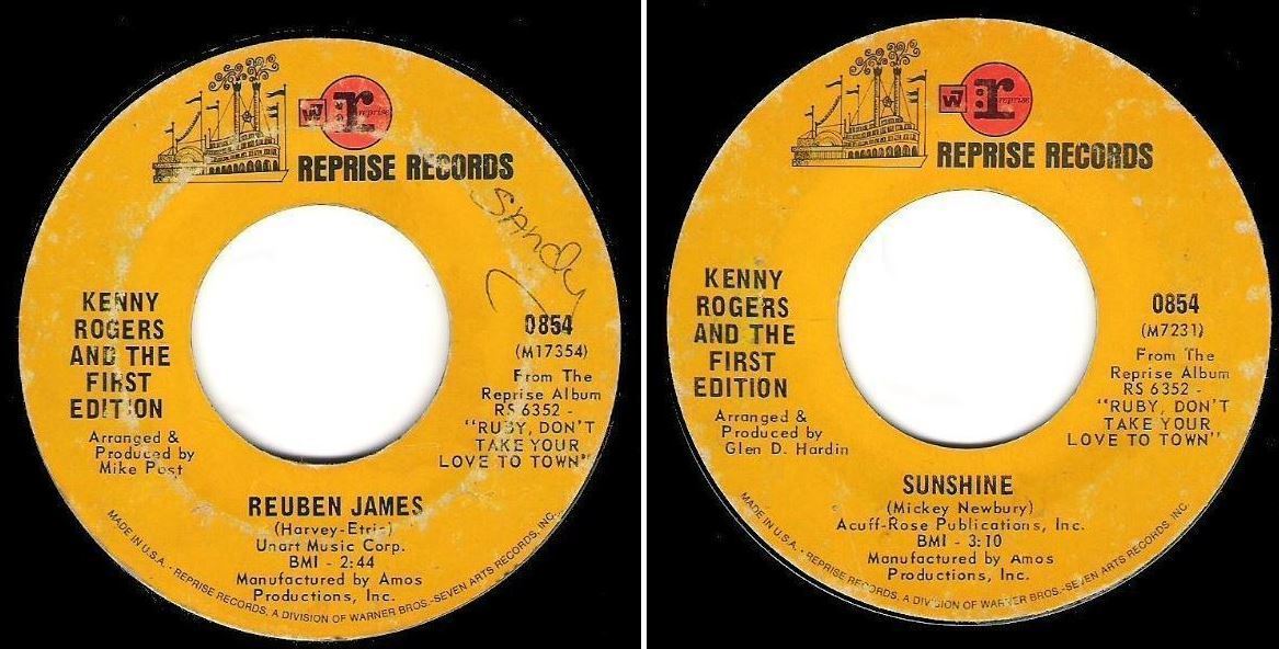 Rogers, Kenny (+ The First Edition) / Reuben James (1969) / Reprise 0854 (Single, 7&quot; Vinyl)