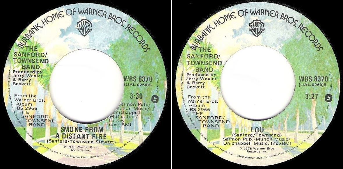 Sanford-Townsend Band / Smoke From a Distant Fire (1977) / Warner Bros. WBS-8370 (Single, 7" Vinyl)