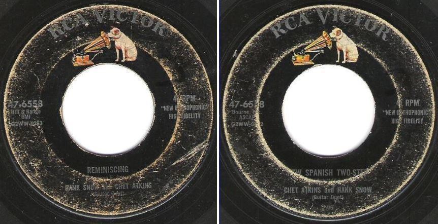 Snow, Hank (+ Chet Atkins) / Reminiscing (1956) / RCA Victor 47-6558 (Single, 7&quot; Vinyl)