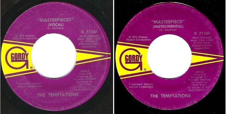 Temptations, The / Masterpieces (1973) / Gordy G-7126F (Single, 7&quot; Vinyl)