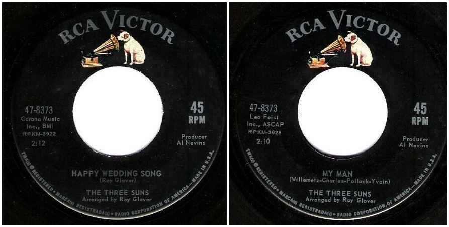 Three Suns, The / Happy Wedding Song (1964) / RCA Victor 47-8373 (Single, 7&quot; Vinyl)