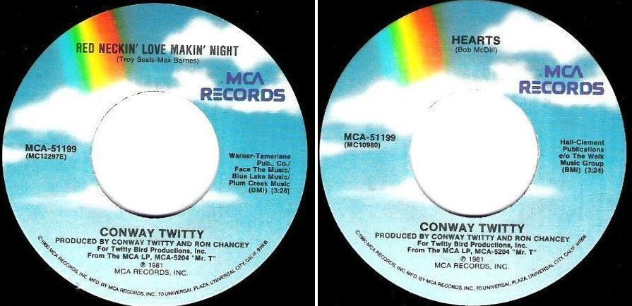 Twitty, Conway / Red Neckin&#39; Love Makin&#39; Night (1981) / MCA 51199 (Single, 7&quot; Vinyl)