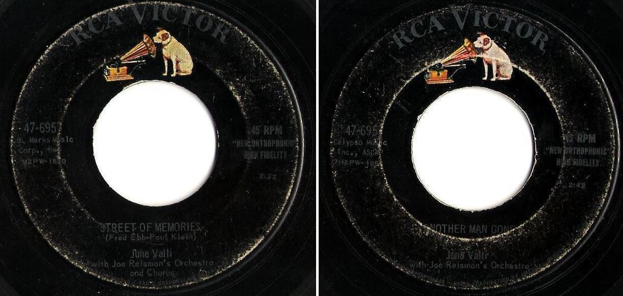 Valli, June / Street of Memories (1957) / RCA Victor 47-6957 (Single, 7" Vinyl)