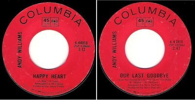 Williams, Andy / Happy Heart (1969) / Columbia 4-44818 (Single, 7&quot; Vinyl)