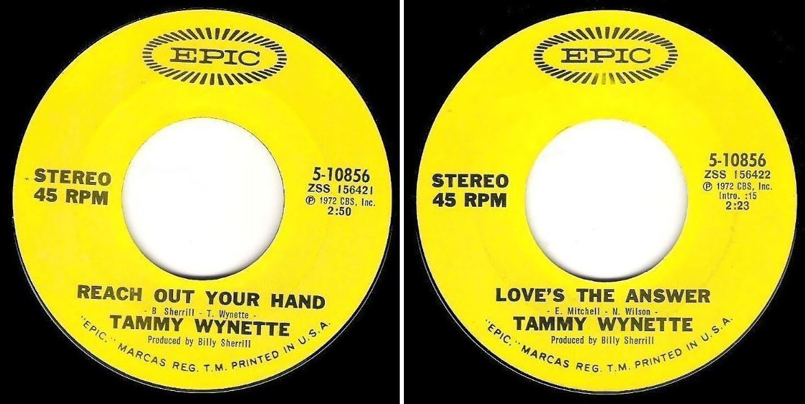 Wynette, Tammy / Reach Out Your Hand (1972) / Epic 5-10856 (Single, 7&quot; Vinyl)