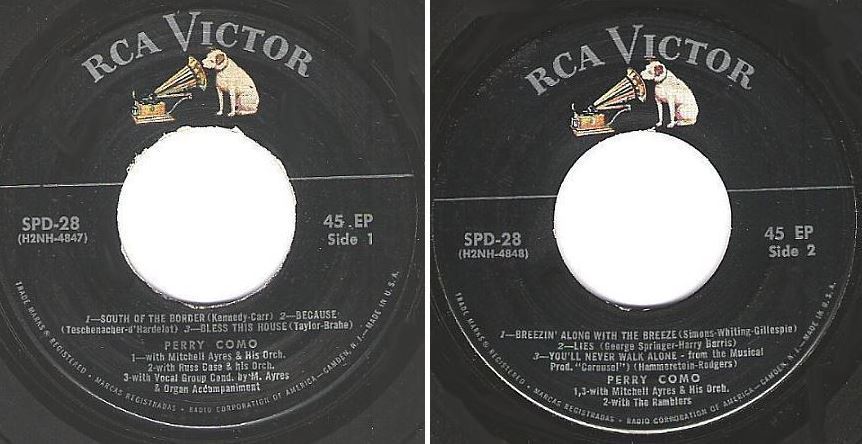 Como, Perry / Perry Como Highlighter (1957) / RCA Victor SPD-28 (EP, 7" Vinyl)