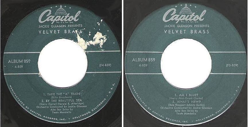 Gleason, Jackie / Velvet Brass (1957) / Capitol 4-859 (EP, 7" Vinyl)