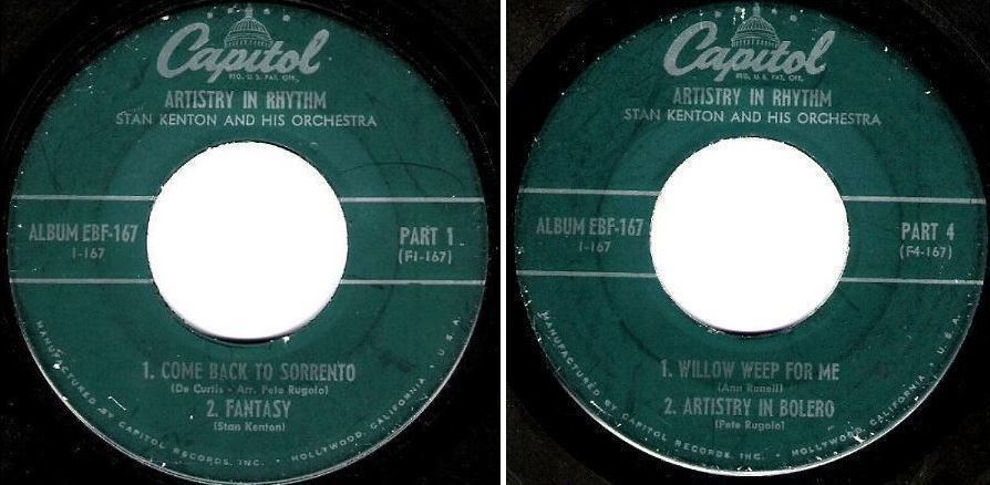 Kenton, Stan / Artistry In Motion (1950) / Capitol EBF-167 (EP, 7" Vinyl) / Parts 1 + 4