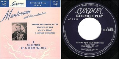 Mantovani / A Collection of Favorite Waltzes (1956) / London BEP.6006 (EP, 7&quot; Vinyl)