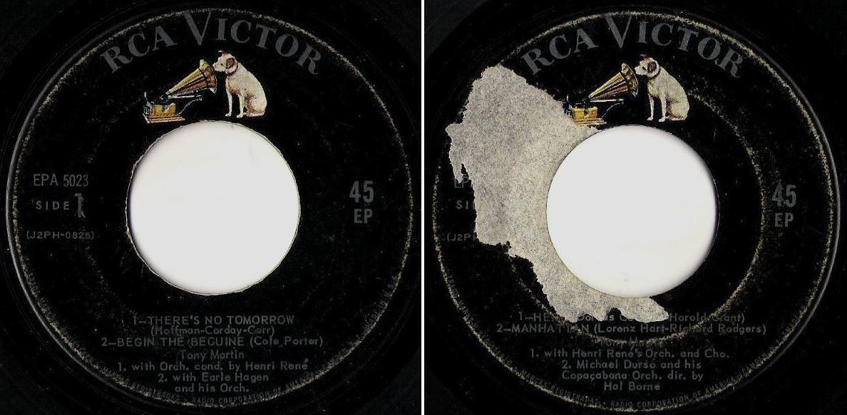 Martin, Tony / There's No Tomorrow + 3 (1958) / RCA Victor EPA-5023 (EP, 7" Vinyl)