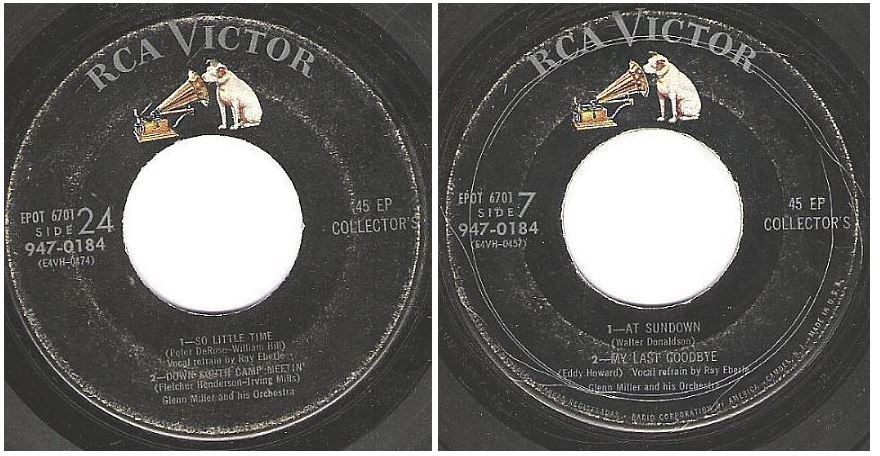 Miller, Glenn / So Little Time + 3 / RCA Victor 947-0184 (EP, 7" Vinyl)
