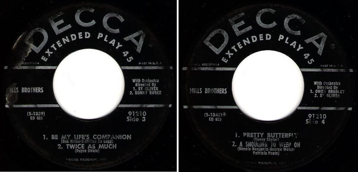Mills Brothers, The / Meet The Mills Brothers (1954) / Decca ED-625 (EP, 7" Vinyl)