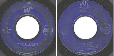 Sandpiper Chorus + Orchestra / The Twelve Days of Christmas (1966) / Golden Records 2090 (EP, 7&quot; Vinyl)