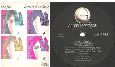 John, Elton / Heartache All Over the World (Megamix) (1986) / Geffen 0-20563