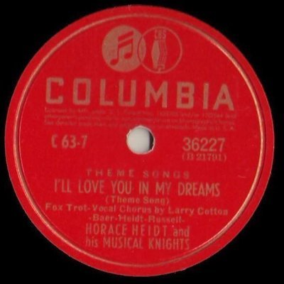Heidt, Horace / I&#39;ll Love You In My Dreams (1941) / Columbia 36227 (Single, 10&quot; Shellac)