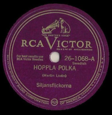Siljansflickorna / Hoppla Polka (1948) / RCA Victor 26-1068 (Single, 10&quot; Shellac)