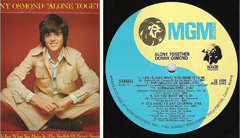 Osmond, Donny / Alone Together (1973) / MGM SE-4886
