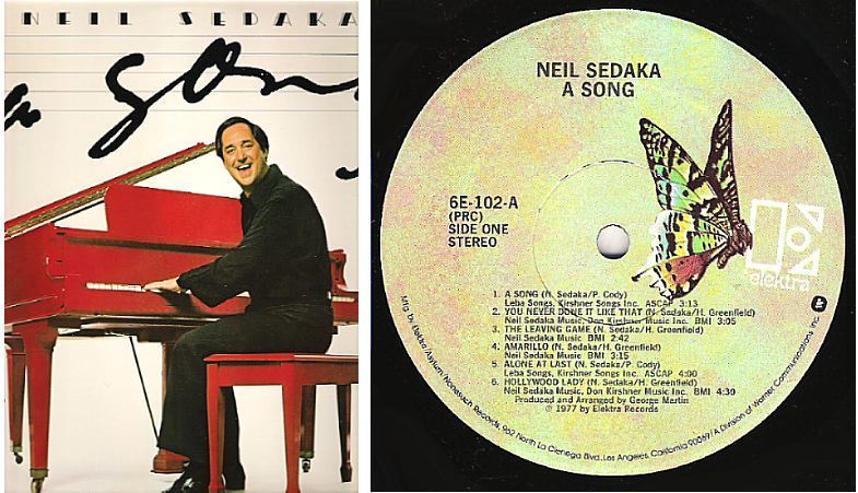 Sedaka, Neil / A Song (1977) / Elektra 6E-102