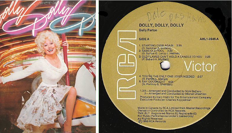 Parton, Dolly / Dolly Dolly Dolly (1980) / RCA Victor AHL1-3546 / Canada