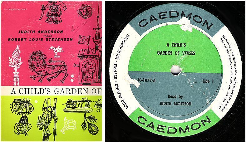 Anderson, Judith / A Child&#39;s Garden of Verses (1957) / Caedmon TC-1077 (Album, 12&quot; Vinyl)