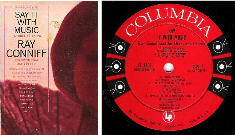 Conniff, Ray / Say It With Music (A Touch of Latin) (1960) / Columbia CL-1490 (Album, 12" Vinyl)