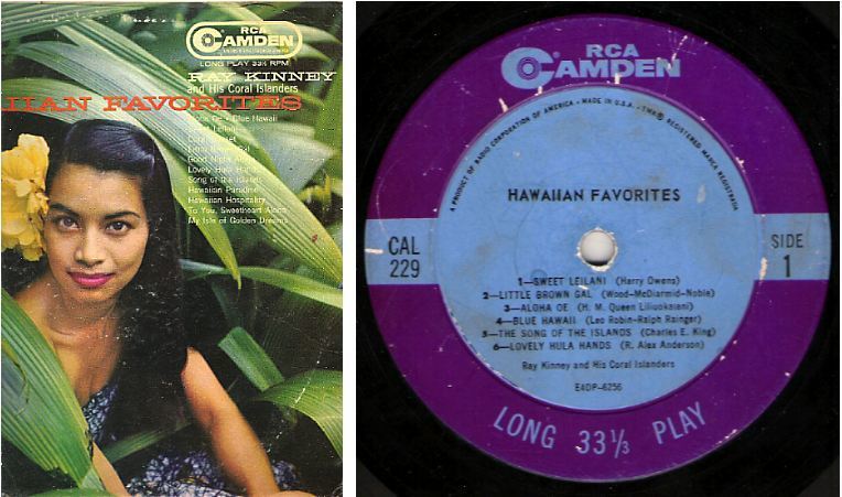 Kinney, Ray / Hawaiian Favorites (1957) / RCA Camden CAL-229