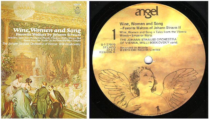 Boskovsky, Willi / Wine, Women and Song - Favorite Waltzes of Johann Strauss II (1973) / Angel S-1-37070 (Album, 12&quot; Vinyl)