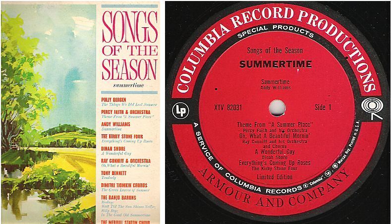 Various Artists / Songs of the Season - Summertime (1961) / Columbia Special Products XTV-82031, 82032