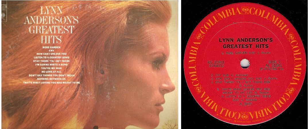 Anderson, Lynn / Greatest Hits (1972) / Columbia KC-31641 (Album, 12&quot; Vinyl)