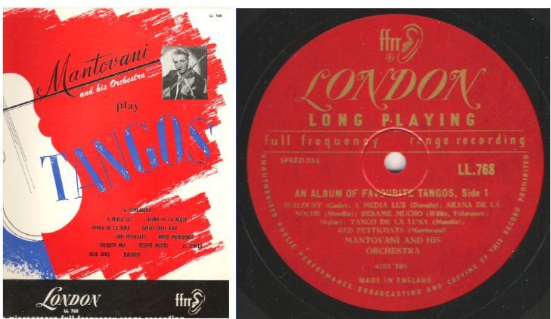 Mantovani / An Album of Favourite Tangos (1953) / London FF.768