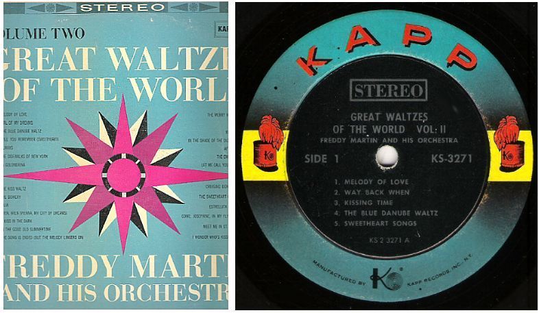 Martin, Freddy / Great Waltzes of the World - Vol. II (1962) / Kapp KS-3271