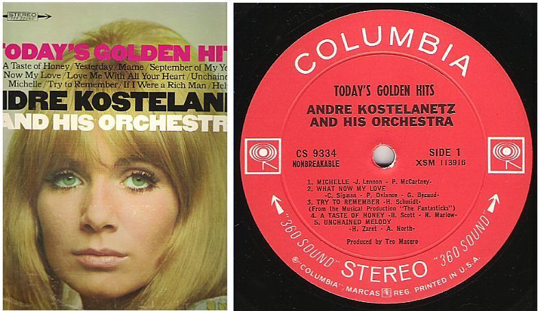 Kostelanetz, Andre / Today&#39;s Golden Hits (1966) / Columbia CS-9334
