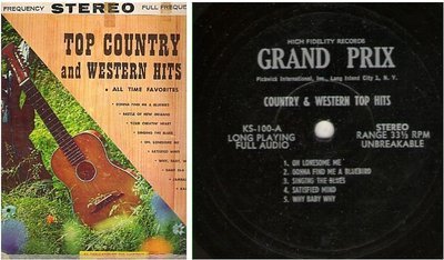 Uncredited Artists / Top Country and Western Hits (Country + Western Top Hits) (1959) / Grand Prix KS-100 (Album, 12&quot; Vinyl)