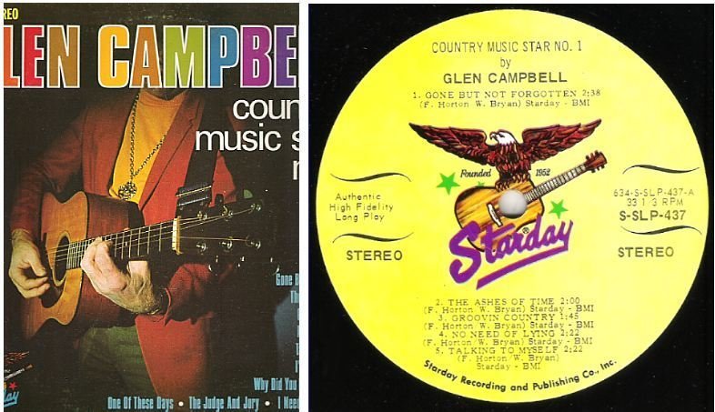 Campbell, Glen / Country Music Star No. 1 (1969) / Starday S-SLP-437 (Album, 12" Vinyl)