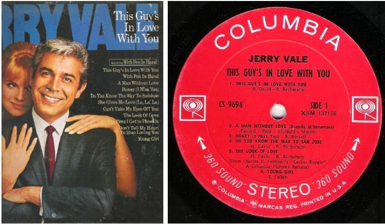 Vale Jerry This Guy S In Love With You 1968 Columbia Cs 9694 Album 12 Vinyl