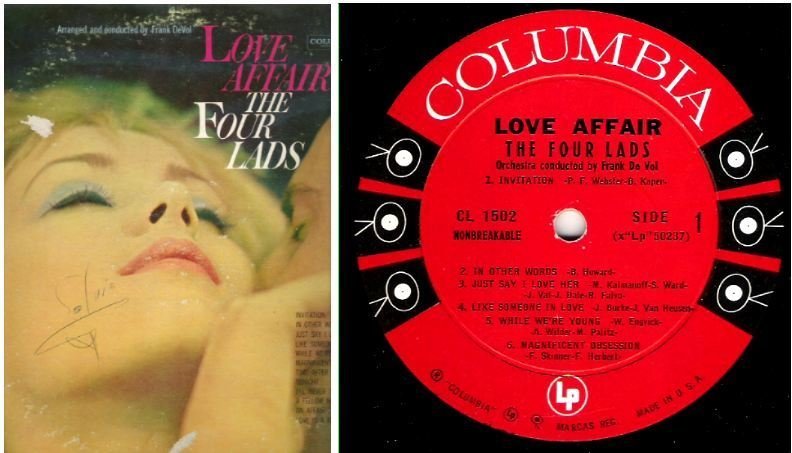 Four Lads, The / Love Affair (1960) / Columbia CL-1502 (Album, 12&quot; Vinyl)