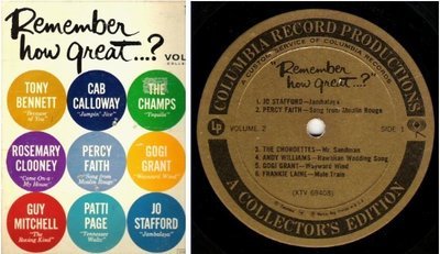 Various Artists / Remember How Great...? Volume 2 (1960's) / Columbia Record Productions XTV-69408-69409