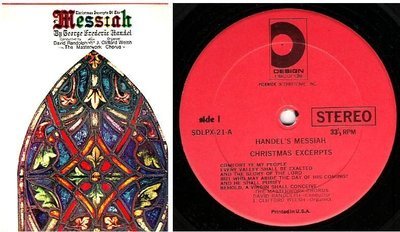 Masterwork Chorus, The / Handel&#39;s Messiah (1960&#39;s) / Design SDLPX-21