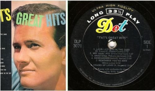 Boone, Pat / Pat's Great Hits (1957) / Dot DLP-3071 (Album, 12" Vinyl)