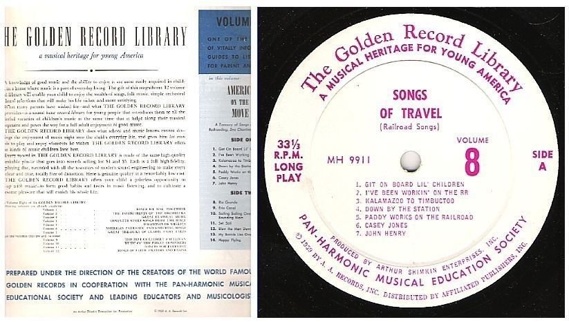 Uncredited Artists / America On the Move (Songs of Travel) - Volume 8 (1959) / The Golden Record Library MH-9911 (Album, 12" Vinyl)