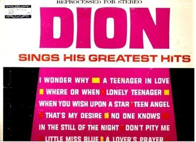 Dion / Dion Sings His Greatest Hits (1965) / Laurie DT-90386