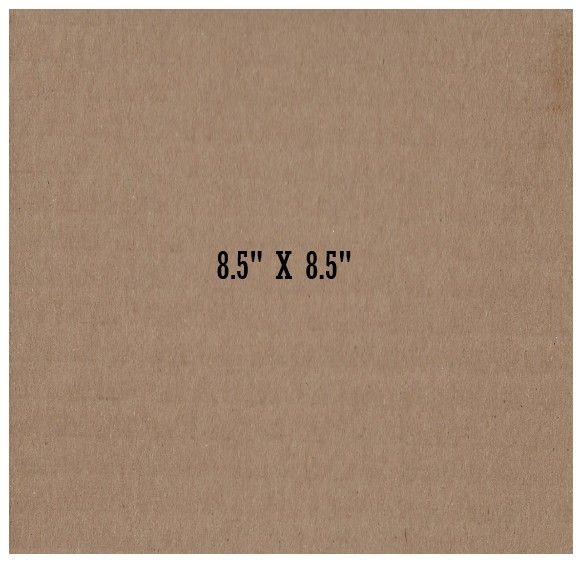 Cardboard Sheet / 8.5 X 8.5 Inches