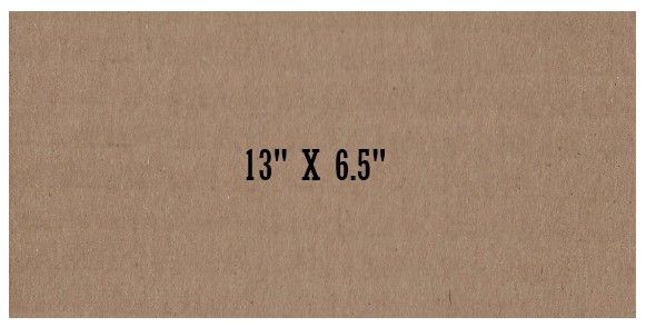 Cardboard Sheet / 13 X 6.5 Inches