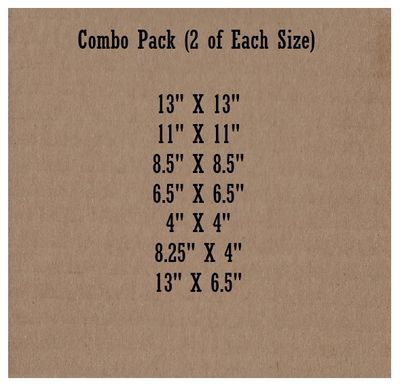 Cardboard Sheet / Combo Pack (2 of Each Size)