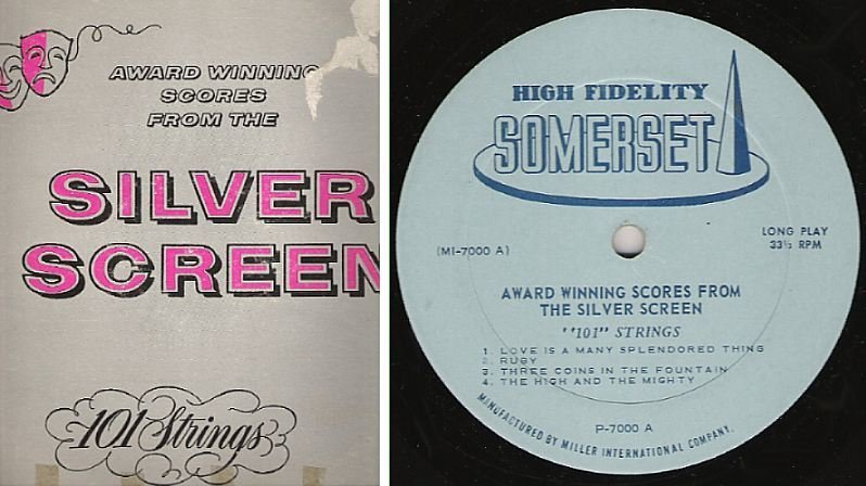 101 Strings / Award Winning Scores From the Silver Screen (1958) / Somerset P-7000 (Album, 12" Vinyl)