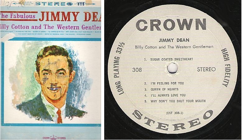 Dean, Jimmy / With Billy Cotton and The Western Gentlemen (1963) / Crown CST-308 (Album, 12" Vinyl)