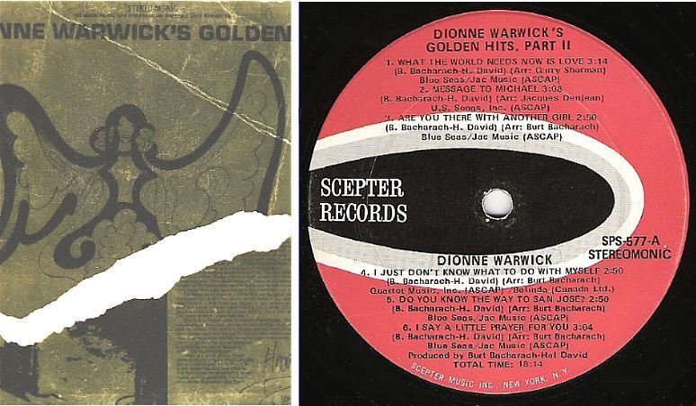 Warwick, Dionne / Golden Hits, Part II (1969) / Scepter SPS-577