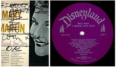 Martin, Mary / A Musical Love Story (1958) / Disneyland WDL-3031