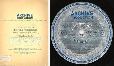 Detel, Adolf / 10 Christmas Carols (1962) / Archive ARC-3216 / Germany